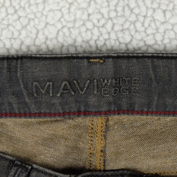 Mavi Jeans Mens30X29 Black Faded Jake Slim Straight Lightweight Denim Stretch - Picture 9 of 11